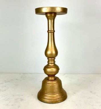 13" Brass Athena Candle Holder