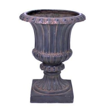 Weathered Black Urn
