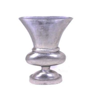 Large Silver Ellipses Urn