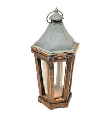 Small Wooden Hanging Lantern