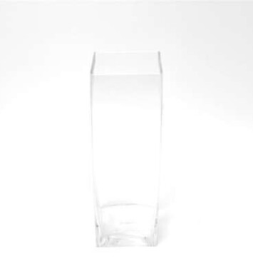 Tall Square Glass Vase