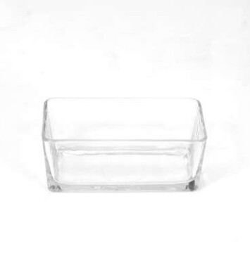 Low Rectangle Glass Vase