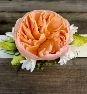 Garden Rose Tie on Wrist Corsage